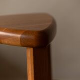 Tables gigognes en chêne massif des années 1970, ensemble de 3 · Plateaux triangulaires organiques