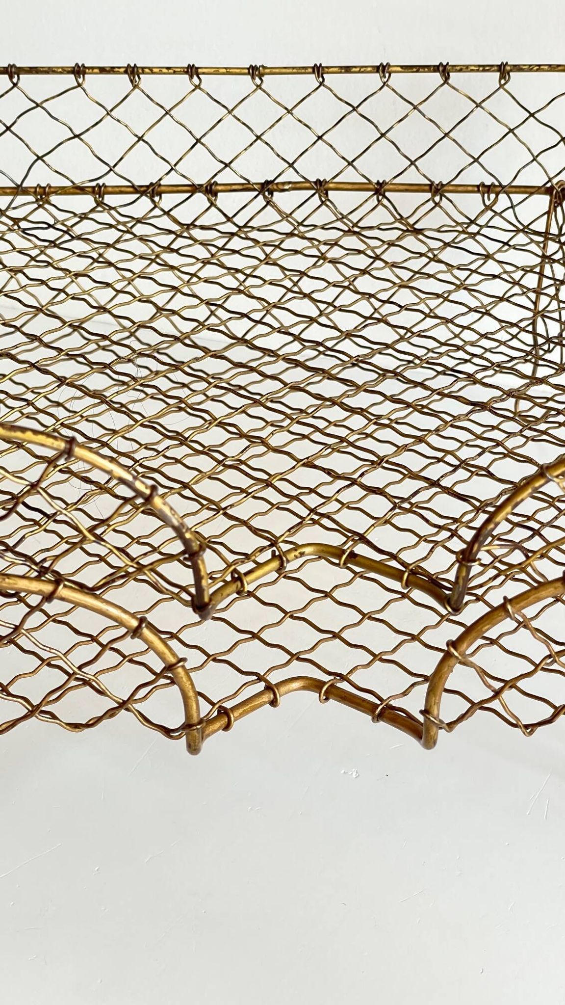 Bannettes empilables fil de laiton vintage