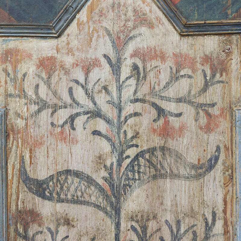 Folk art painted bridal wardrobe