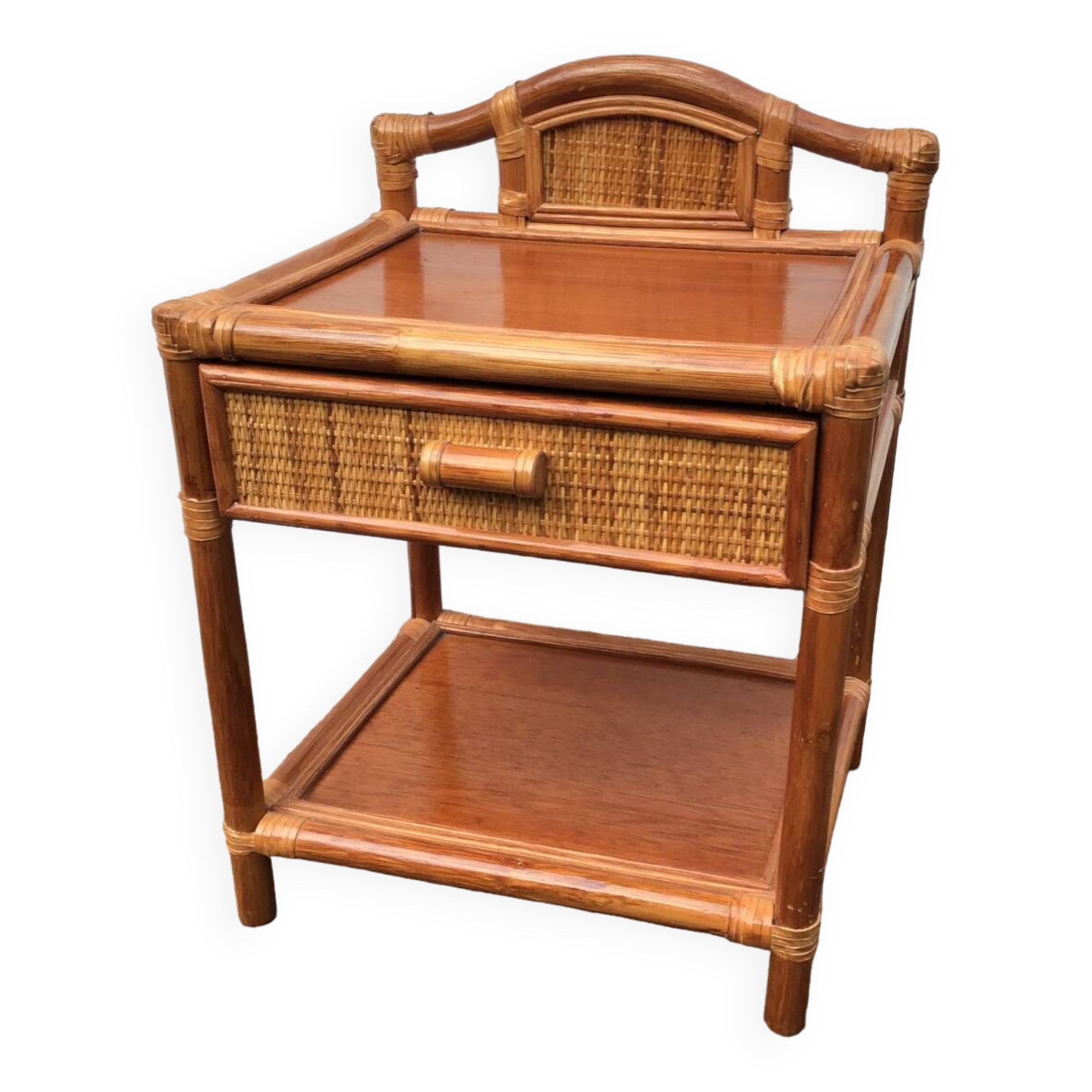 Rattan bedside