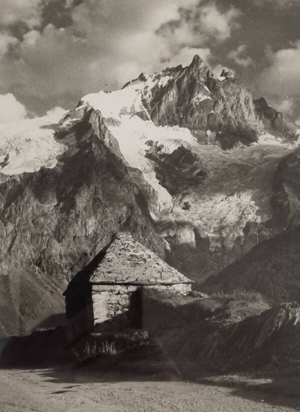 Photo originale La Meije La Grave Henri Leloup 28x35 cm encadrée