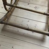 Fauteuil à bascule rocking chair en rotin