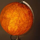 Vintage earth globe with light, Germany 1949