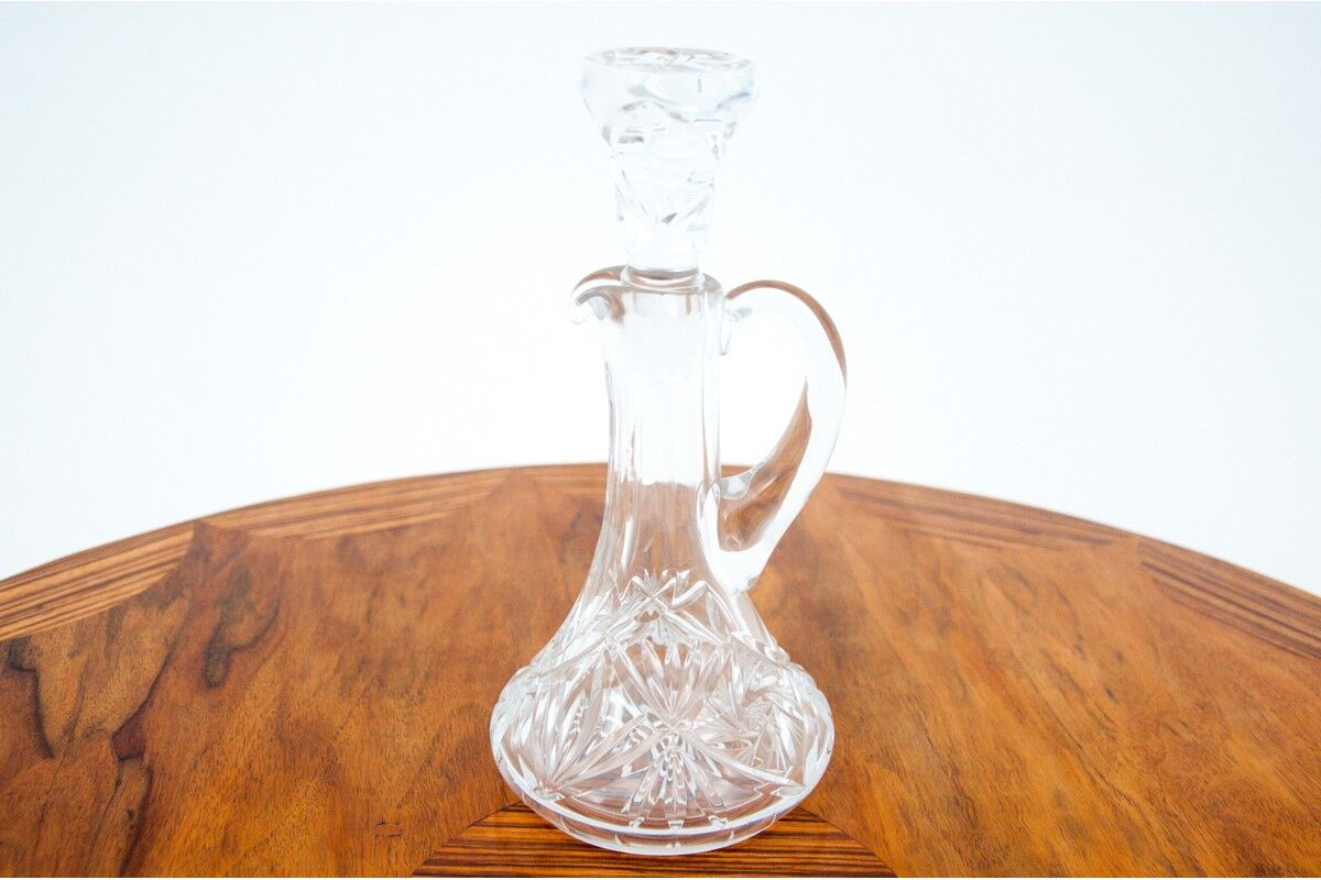 Crystal decanter with glasses, Poland, 1960s