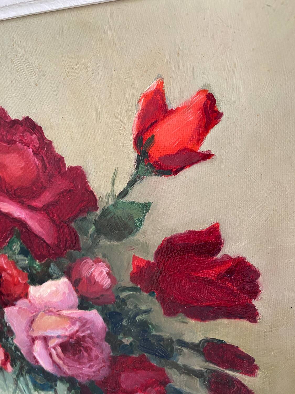 Painting bouquet of roses