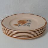 Digoin Sarreguemines 6 flat plates 9181
