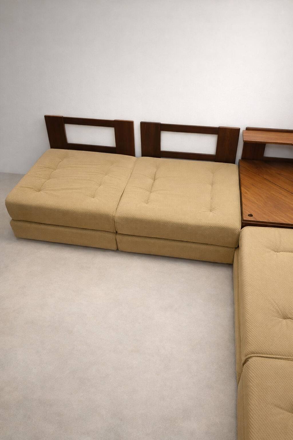 Modular mid-century corner sofa by Dřevotvar, Czechoslovakia, 1960s–1970s