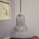 Suspension lampshade bell Vianne in petrol blue colour