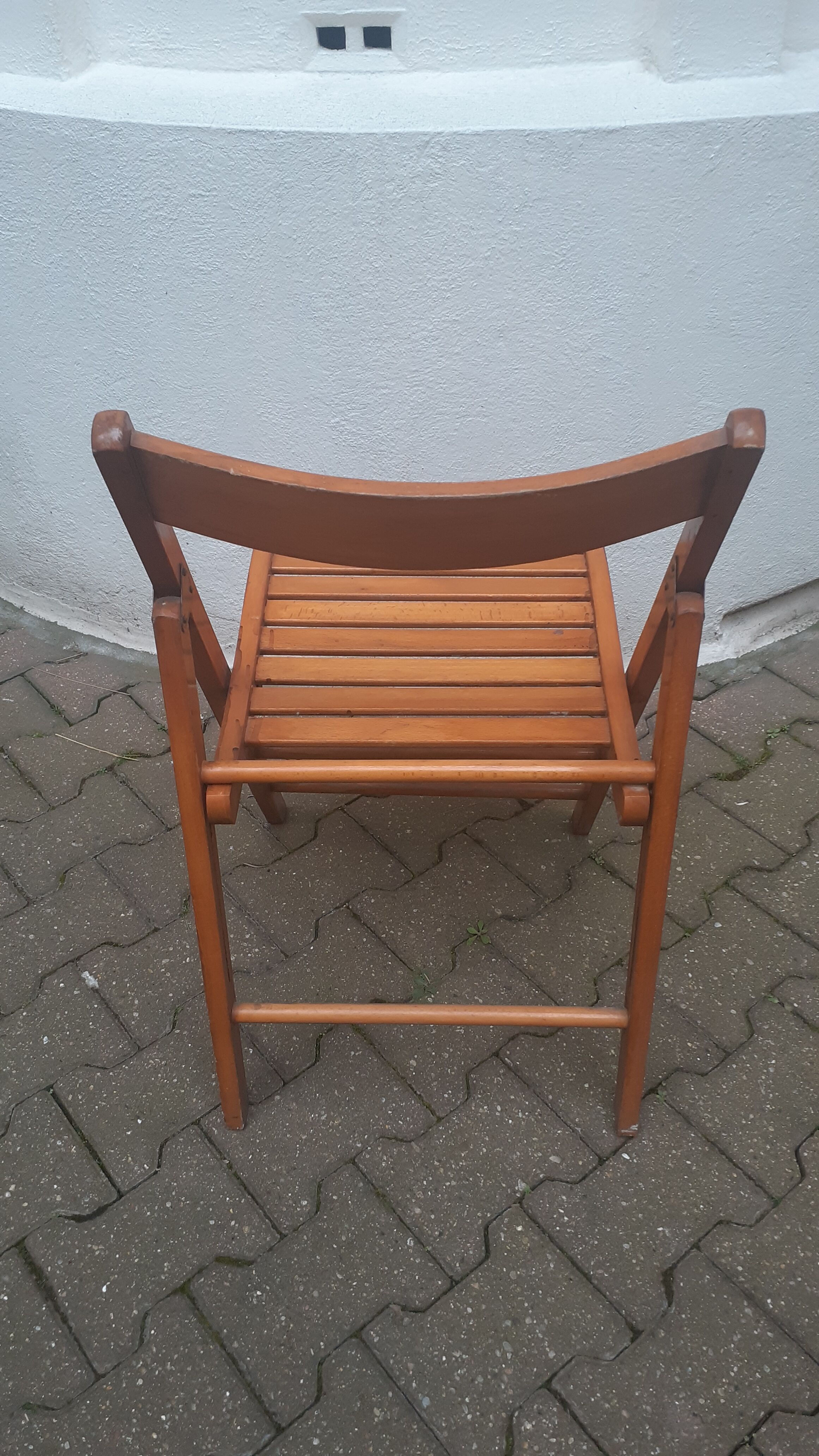 Chaise pliante vintage en bois