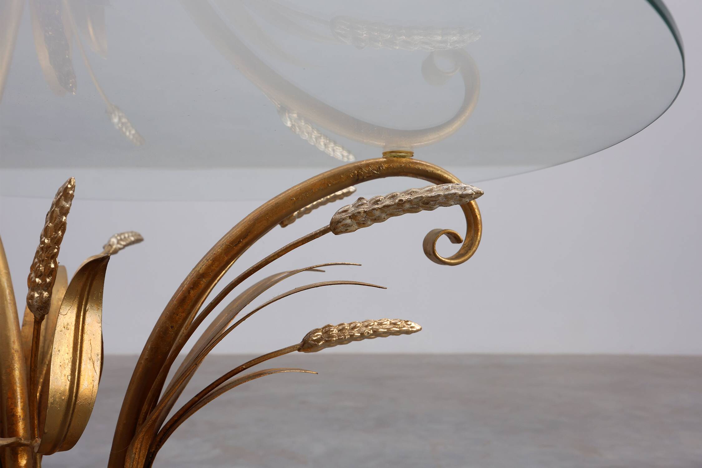 Table basse "Gerbe de blé" de style Coco Chanel, France 1960