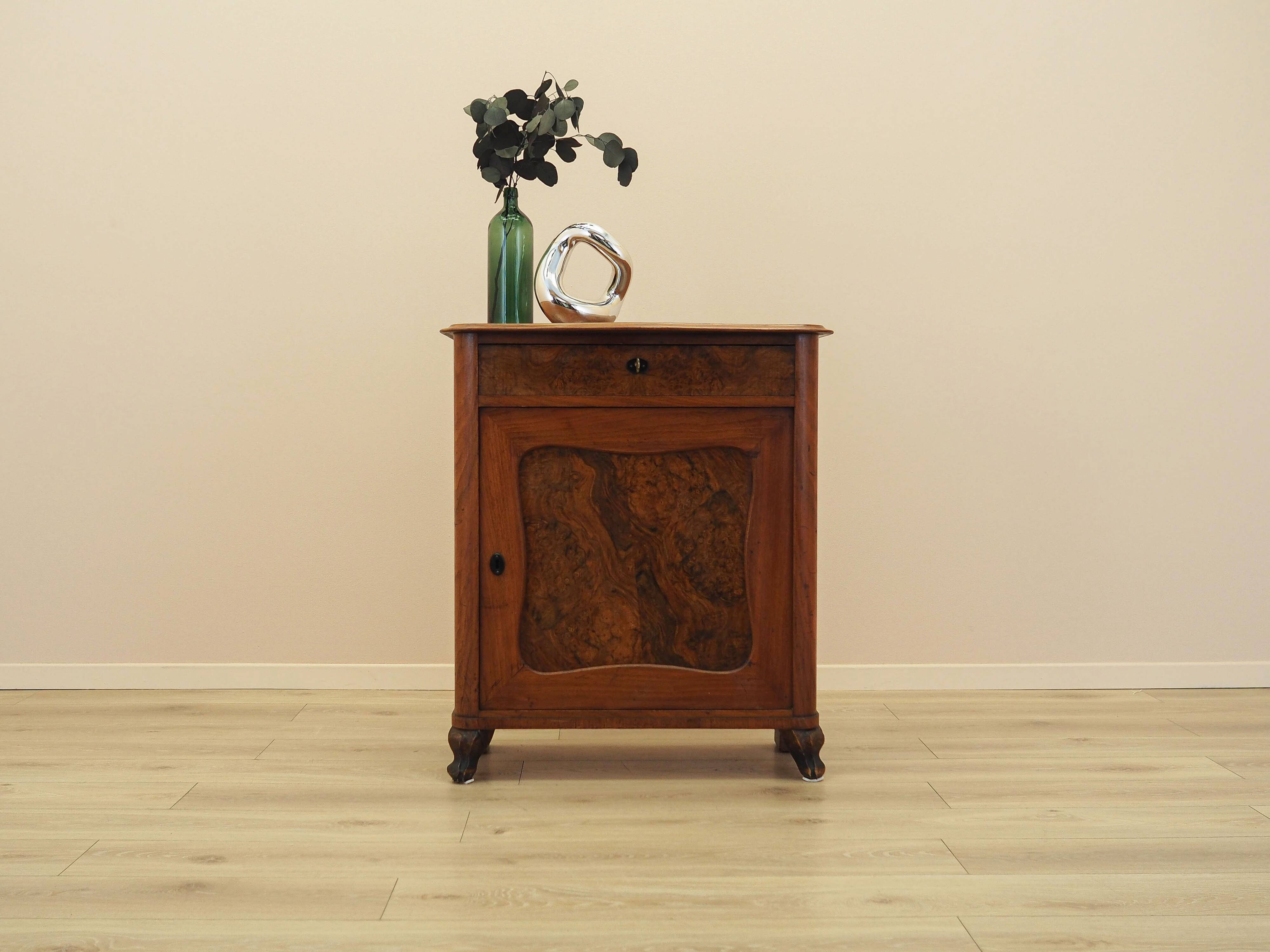 Burr wood cabinet, solid wood, Danish design, 1960s