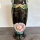 Antique ceramic vase by De Bruyn with floral decoration.
