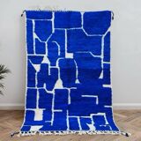 Berber rug in pure wool, handmade, 250x150 cm, made in Morocco.