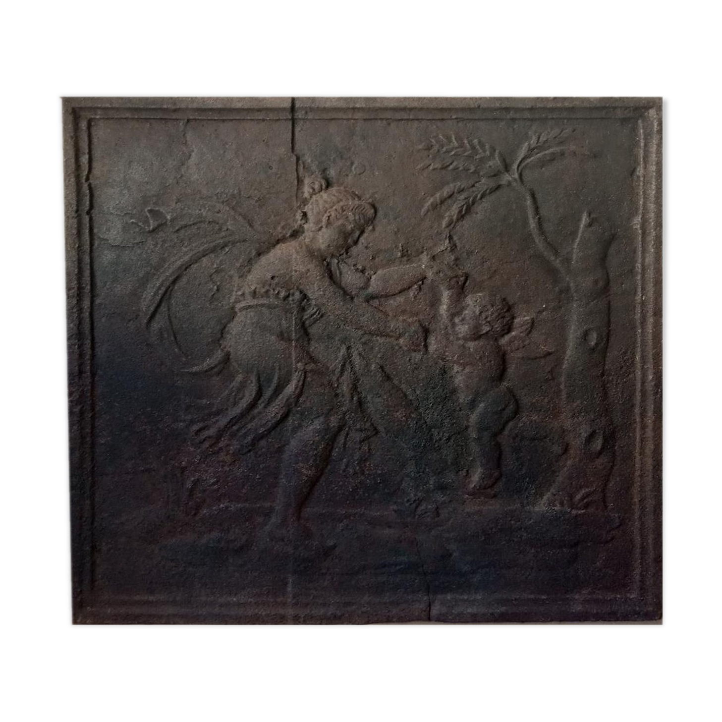 Cast iron chimney plate