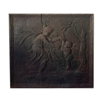 Plaque de cheminée en fonte