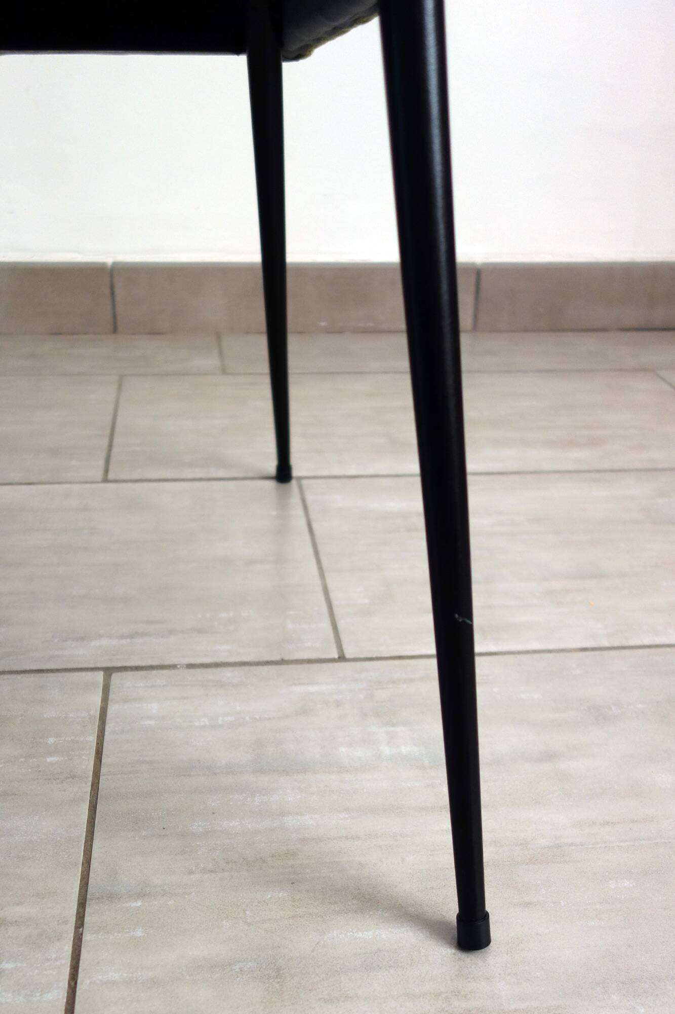 Vintage restored fabric and metal chair from the 50s/60s