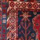 Vintage Persian Luri rug wool from the 1950s