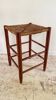 Geometric vintage straw stool
