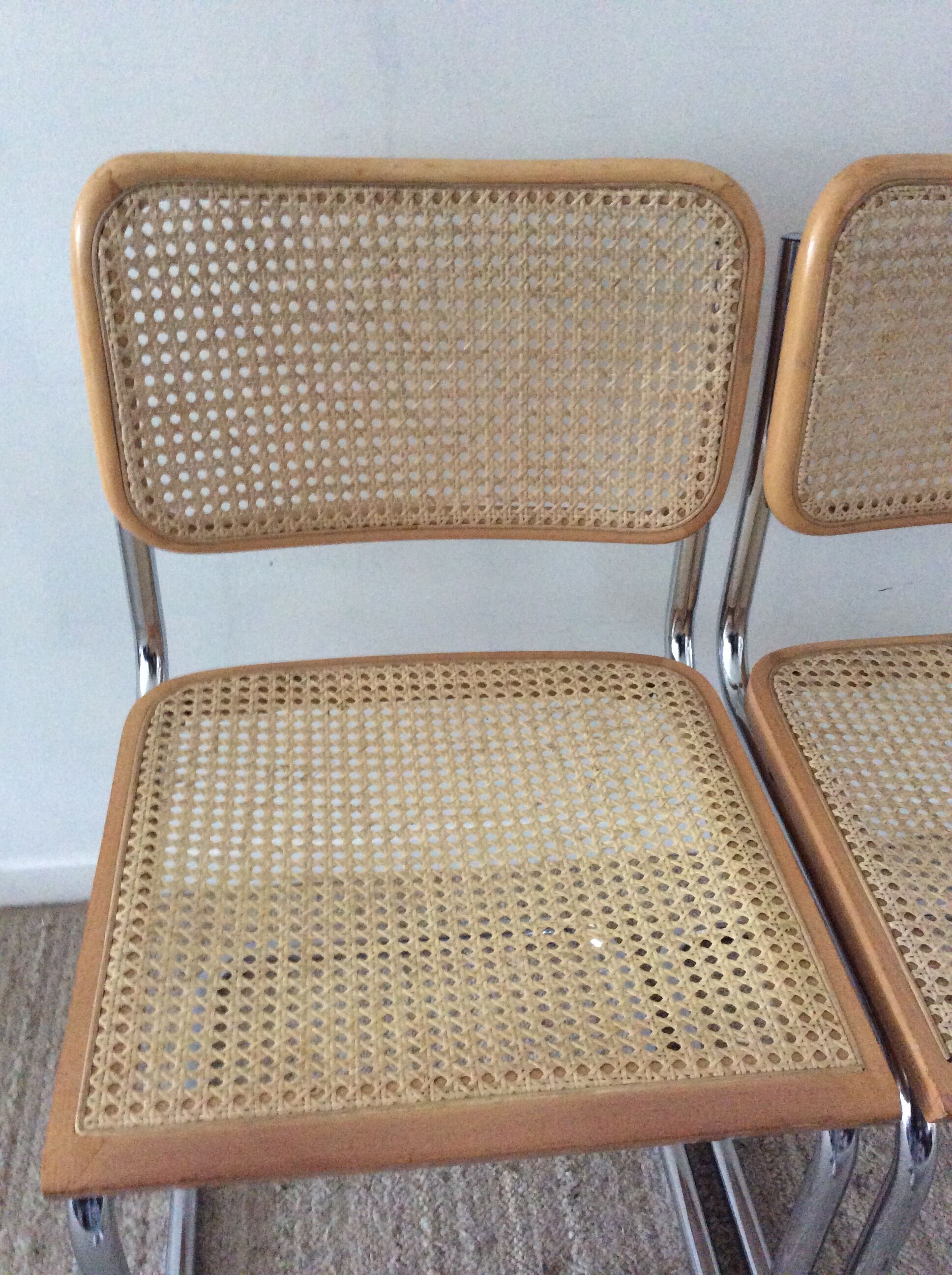 Pair of Marcel Breuer Cesca B32 chairs