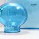 Round Cyan Murano Glass Bottle by Alfredo Barbini, Italy, 1980s