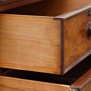 Victorian commode in flame wood with four drawers