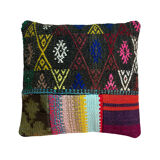 Vintage turkish kilim cushion cover, 40 x 40 cm