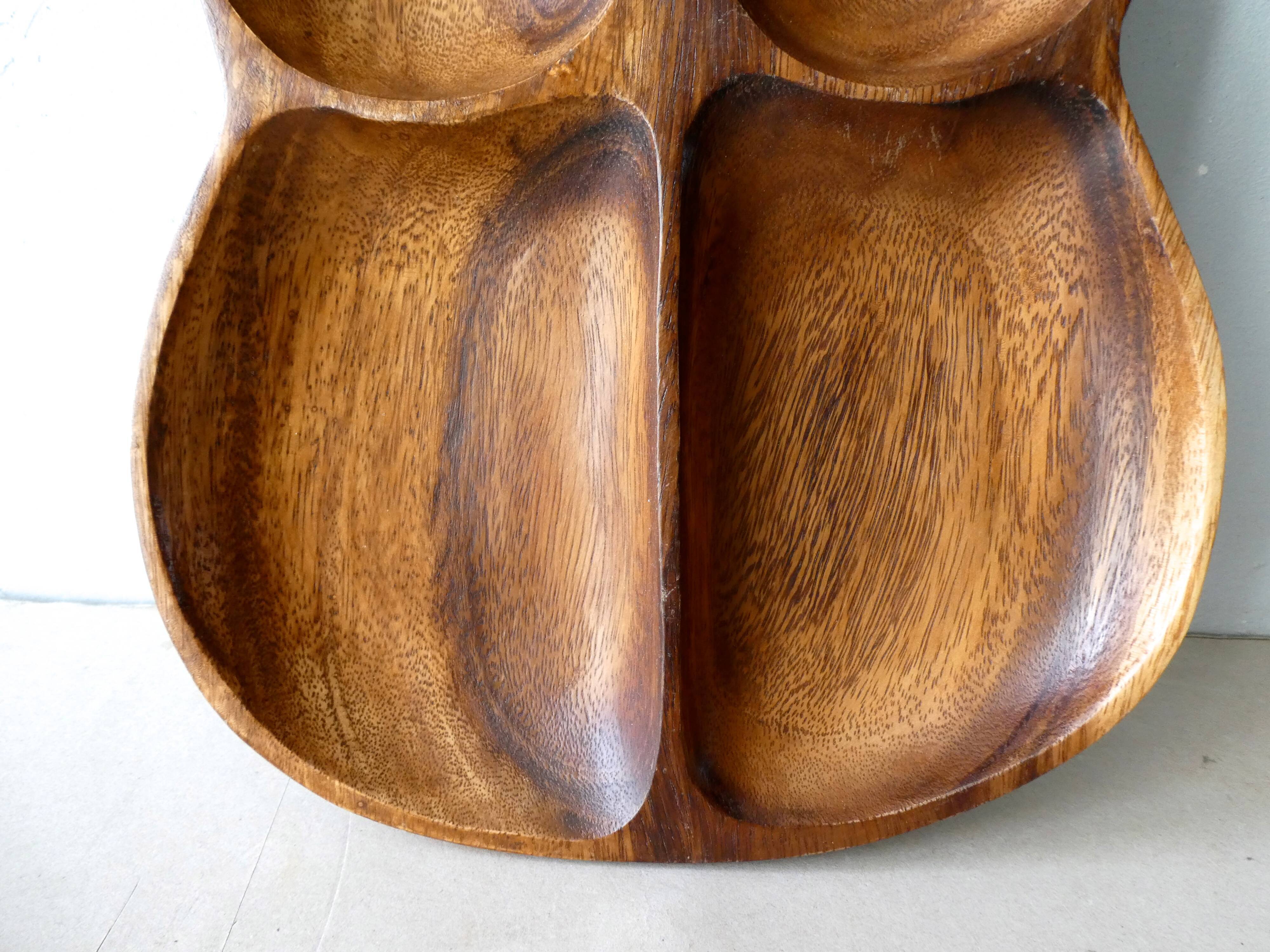 Teak shaped serving dish, early 1970