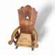 High back / monastery / rush seat armchair 1950s