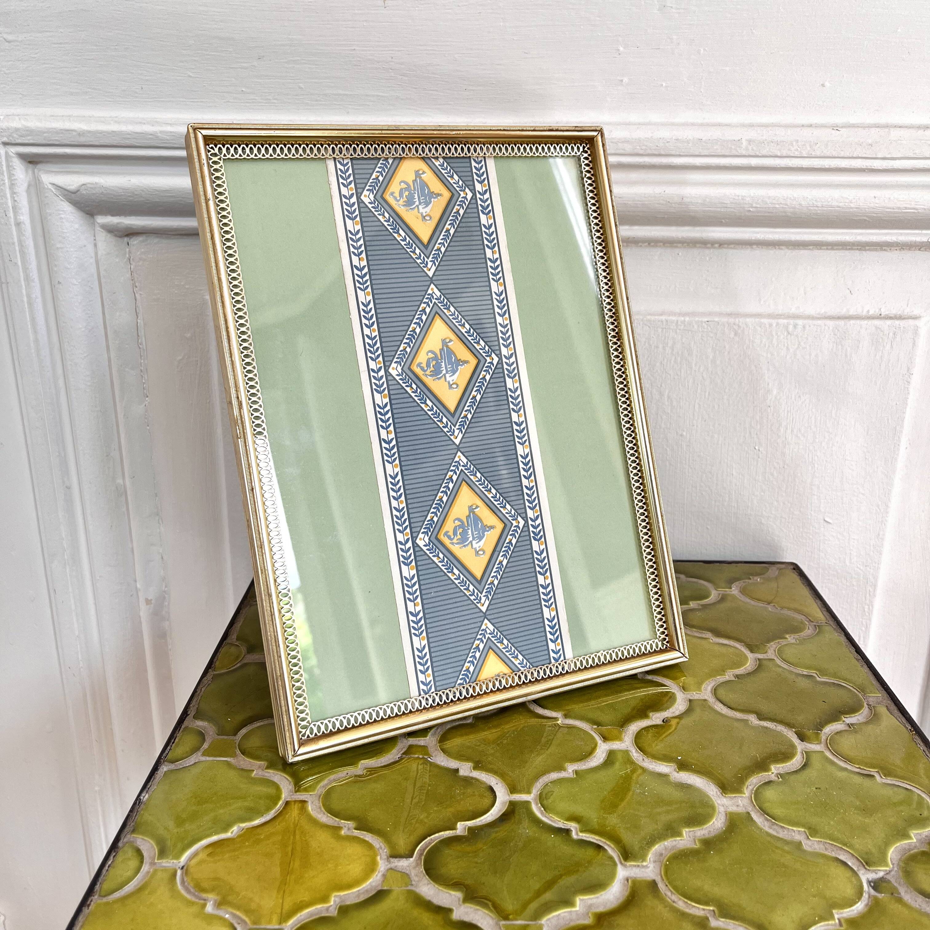 Old brass frame to stand