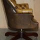 Vintage Leather Chesterfield Director's Armchair