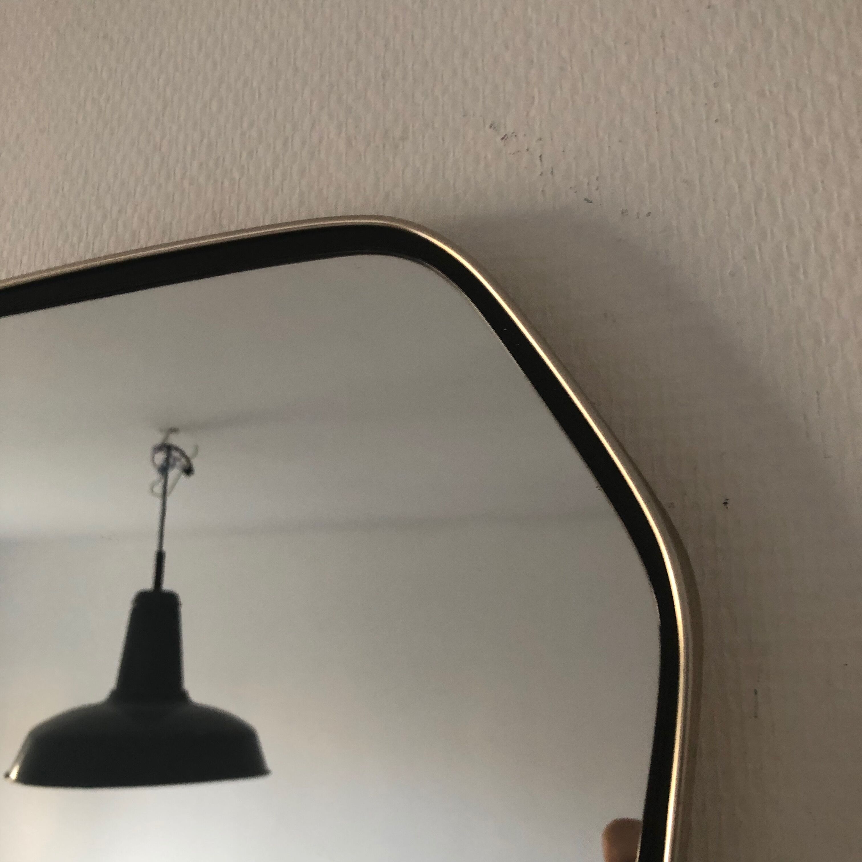 Mirror hexagonal vintage 1960 49x33cm