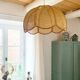 Suspension vintage en  rotin