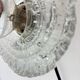 Thick structured ice glass wall light flush mount by Peill & Putzler, 1970s