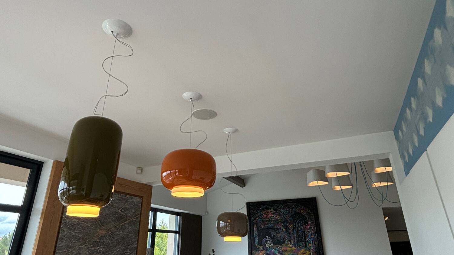 Foscarini Chouchin 1, 2 & 3 glass pendant lamps