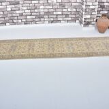 Tapis de couloir Oushak noué à la main