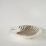 Large silver-plated shell-shaped bowl, 1950.