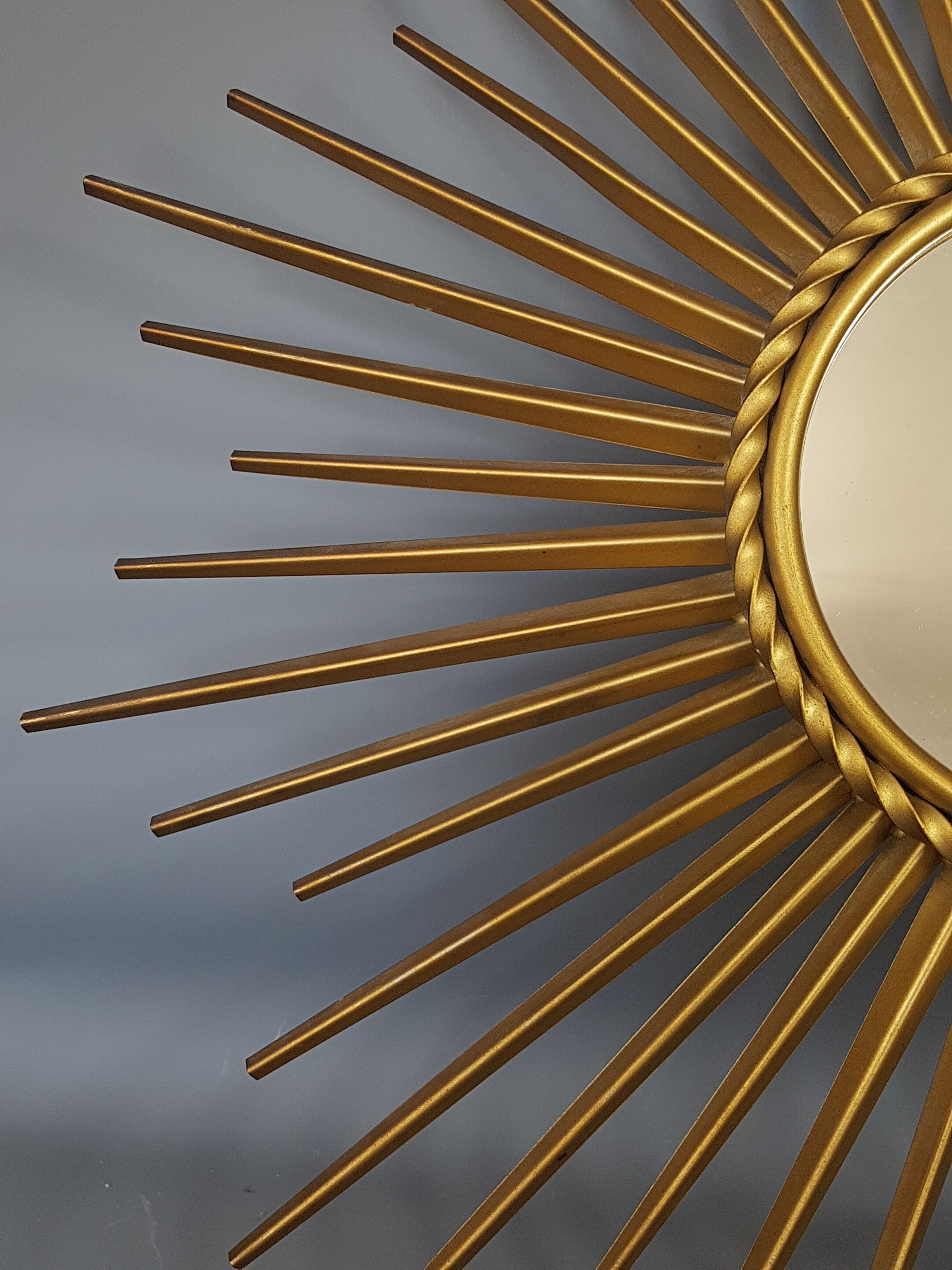 Chaty Vallauris gold metal sun mirror 50 cm