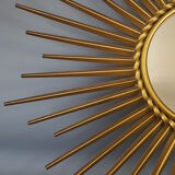Chaty Vallauris gold metal sun mirror 50 cm