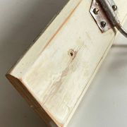 ANTIQUE SCHOOL COAT RACK White Wood