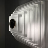 Pyramid glass ceiling light Limburg 1980s