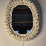 Rattan mirror