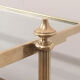 Neoclassical magazine rack in mahogany and brass