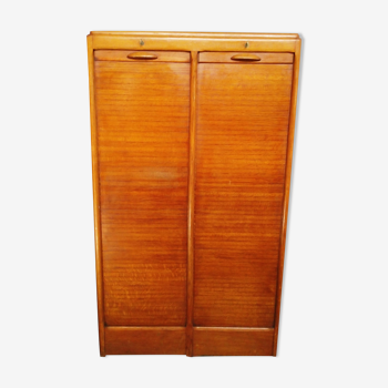 Vintage oak curtain binder cabinet