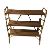 Etagère en rotin 3 plateaux années 60