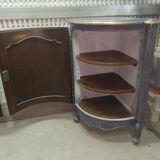 Pair of solid walnut notches painted and patinated around 1950
