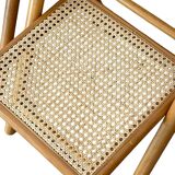 Pair of folding caned chairs