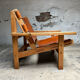 Fauteuil de chasse Kurt Østervig design danois chêne cuir