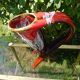 Tripod vase horn shape ceramic glazed Vallauris Vintage way 60s/70s