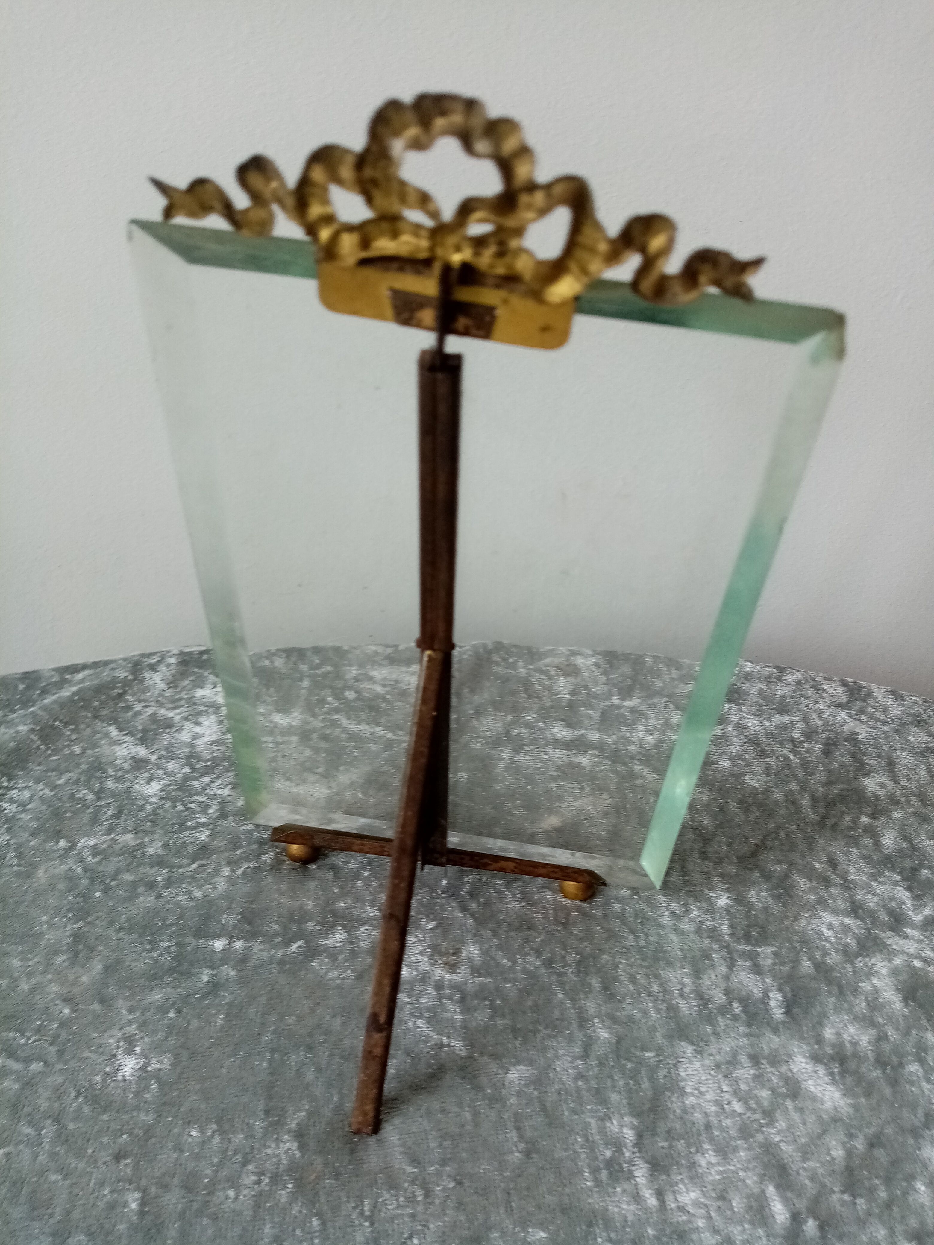 Napoleon 3 photo frame in beveled glass and brass