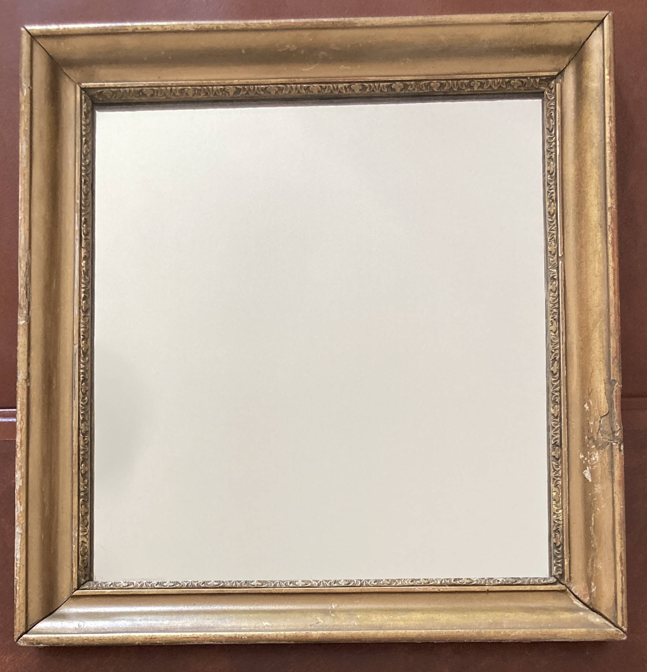 Small antique mirror - gilded wood